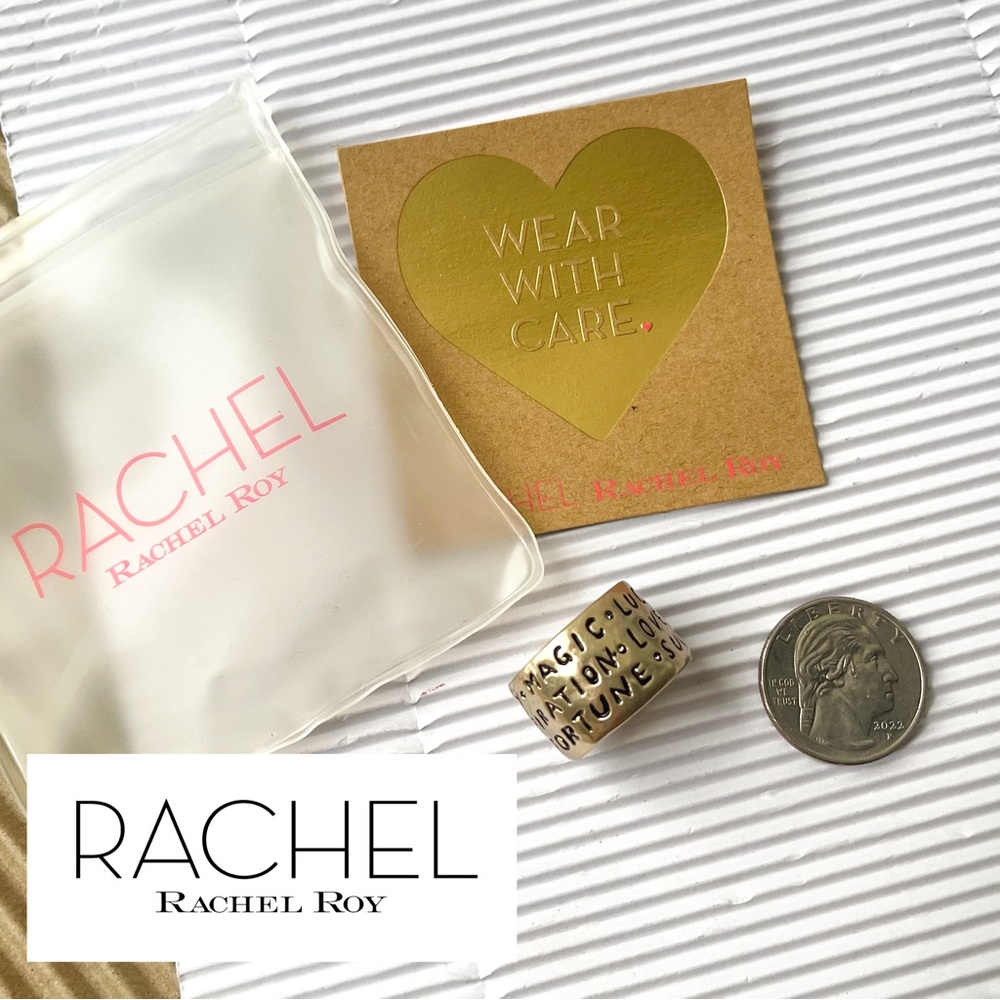 RACHEL Rachel Roy Gold Inspiration Words Ring